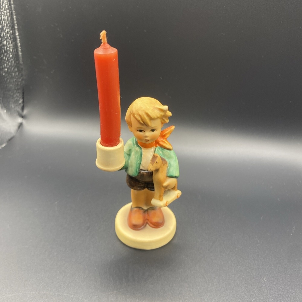 Collectible Hummel Goebel Figurine # 117 "3 Boy With Horse Candle"